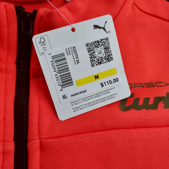 Puma X Porsche Turbo Legacy PL SDS Sweat Jacket NWT Medium Msrp $110 - Picture 4 of 11